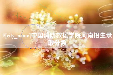 齐齐哈尔中国消防救援学院河南招生录取分数
