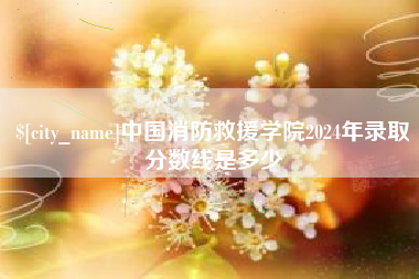 齐齐哈尔中国消防救援学院2024年录取分数线是多少