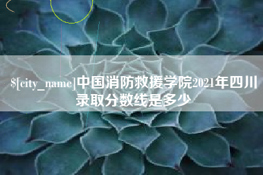 齐齐哈尔中国消防救援学院2021年四川录取分数线是多少