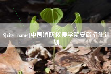 齐齐哈尔中国消防救援学院安徽招生计划