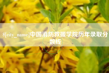 齐齐哈尔中国消防救援学院历年录取分数线