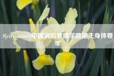 齐齐哈尔中国消防救援学院招生身体要求
