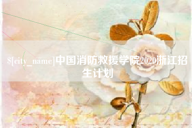 齐齐哈尔中国消防救援学院2020浙江招生计划