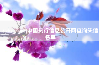 齐齐哈尔中国执行信息公开网查询失信名单