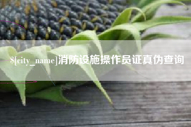 齐齐哈尔消防设施操作员证真伪查询