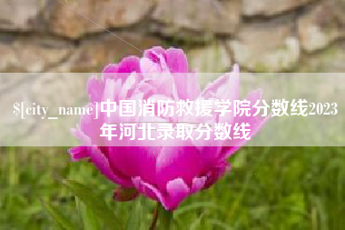 齐齐哈尔中国消防救援学院分数线2023年河北录取分数线